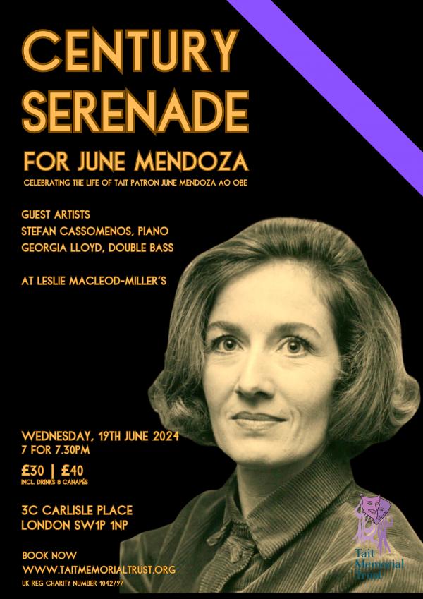 CENTURY SERENADE for June Mendoza with Stefan Cassomenos - <small>June 19th 2024</small>